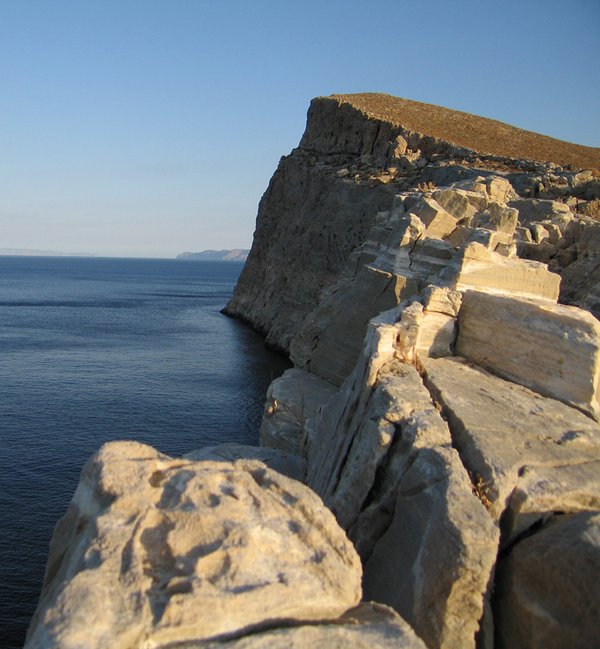 Grammata-Felsen mit antiken Inschriften Grammata-Felsen mit antiken Inschriften