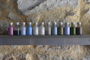 Ateliersituation Farbpalette Bettina Rave